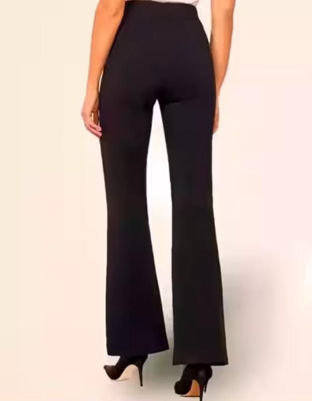 Women’s Non-Transparent Classic Stylish Pant – Regular Fit (Black)