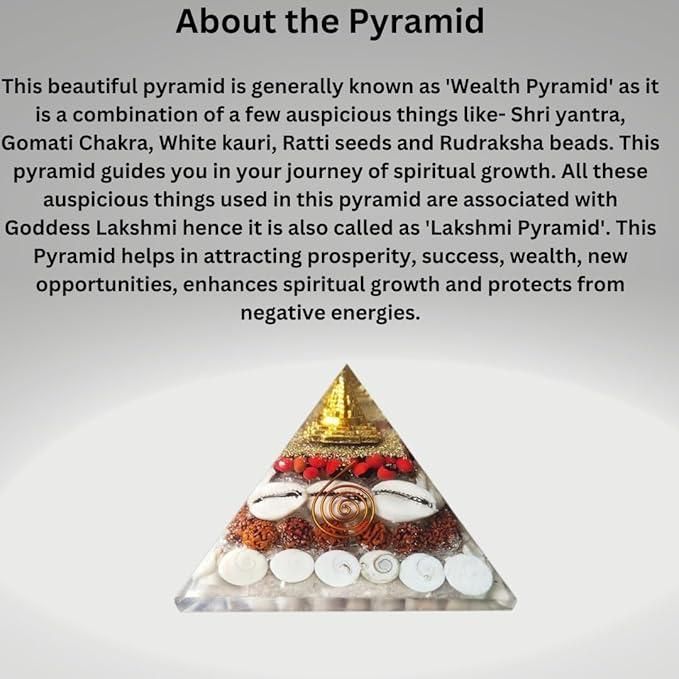 Shree Yantra Gomti Chakra Orgone Pyramid – Attract Wealth & Prosperity!
