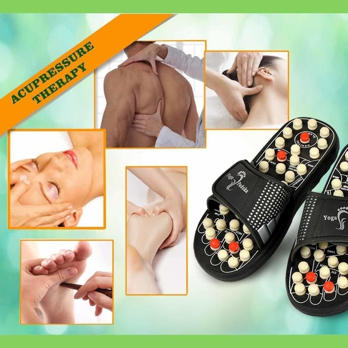 Acupressure & Magnetic Therapy Paduka Slippers – Full Body Blood Circulation for Men & Women