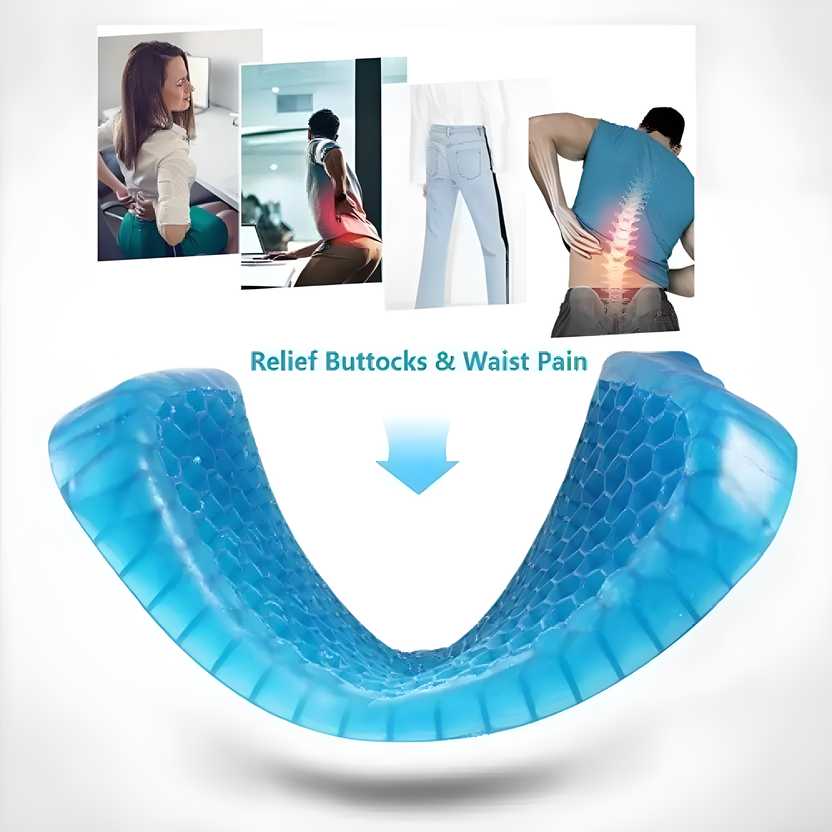 Gel Orthopedic Seat Cushion – Non-Slip, Breathable & Pain Relief Support